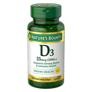 Nature's Bounty Vitamin D3 1000IU Softgels, Pack of 120's