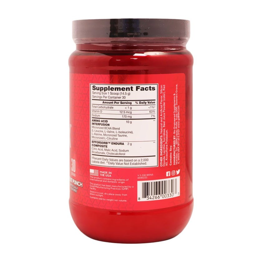 BSN Amino X Endurance and Recovery Fruit Punch Powder 30 Servings 435g