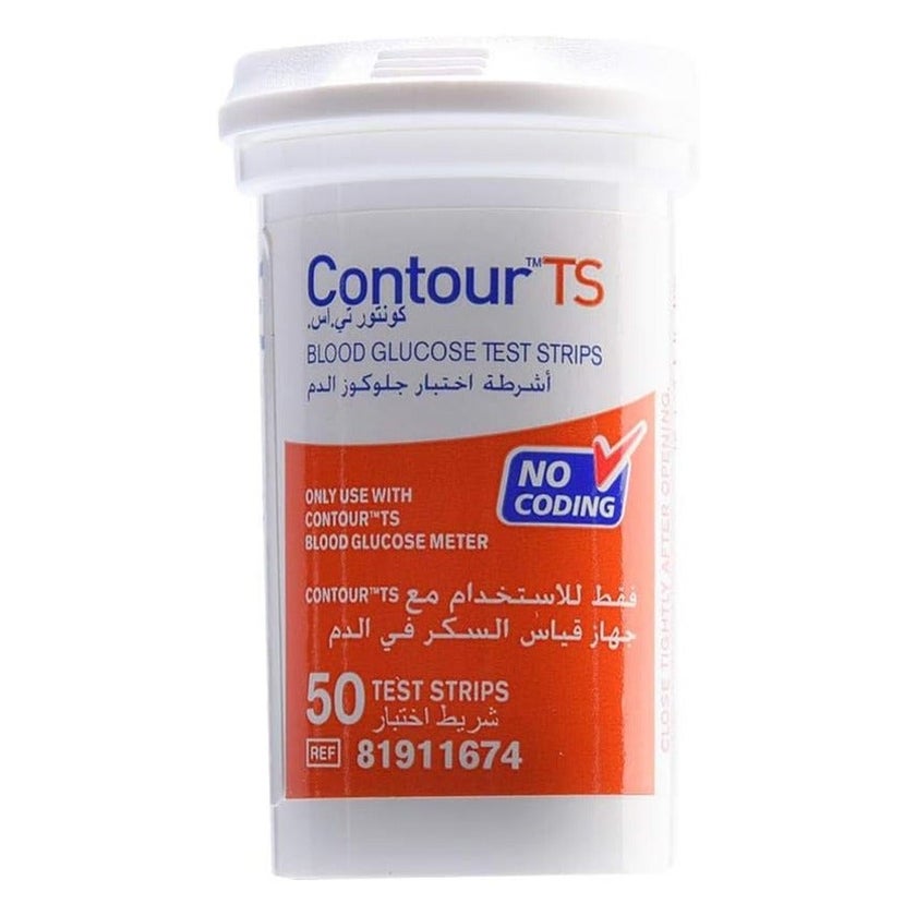 Ascensia Contour TS Blood Glucose Test Strips, Pack of 50's