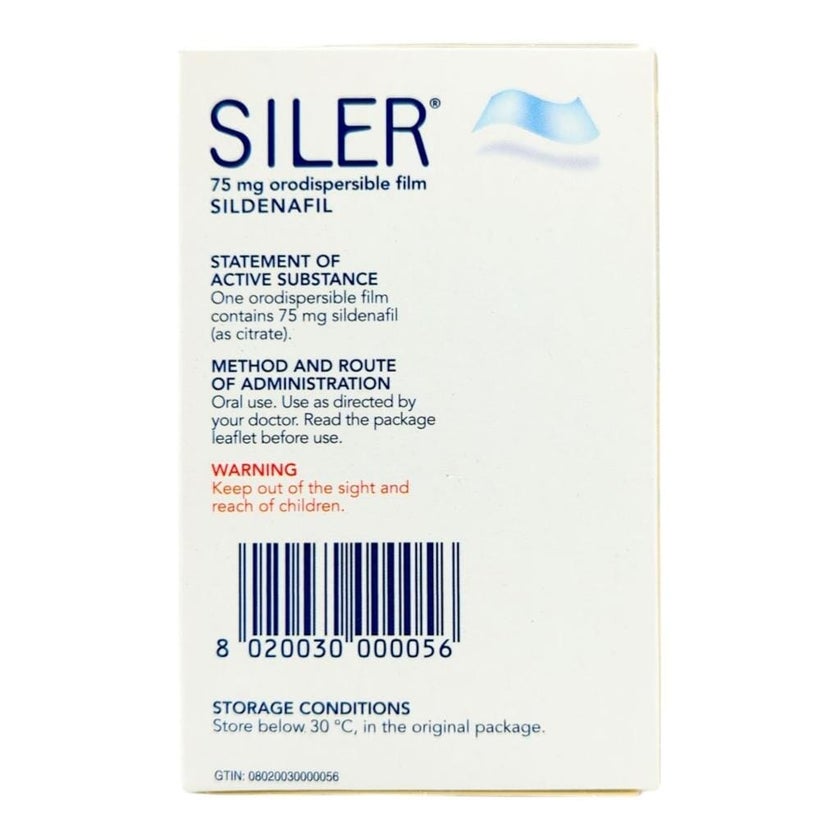 Siler 75mg Orodispersible Films, Pack of 4's