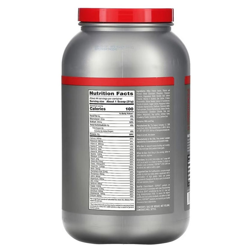 Natures Best Isopure Zero Carb Protein Powder Strawberries & Cream 3 lb