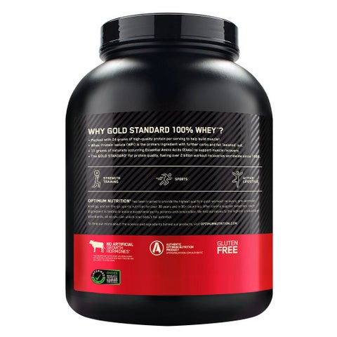 Optimum Nutrition Gold Standard 100% Whey Protein Powder Drink Mix Cookies & Cream Powder 5lb