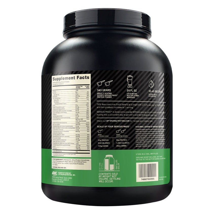 Optimum Nutrition Serious Mass Powder Chocolate 6lb