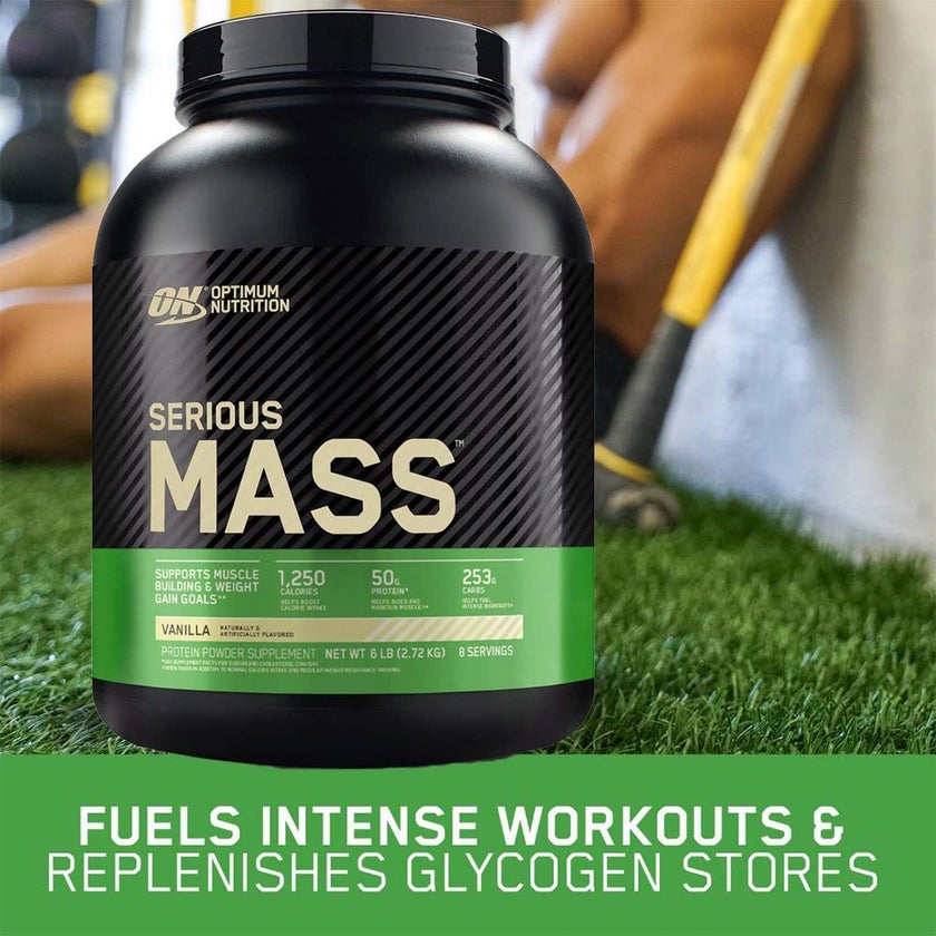 Optimum Nutrition Serious Mass Vanilla Flavor Protein Powder 6lb