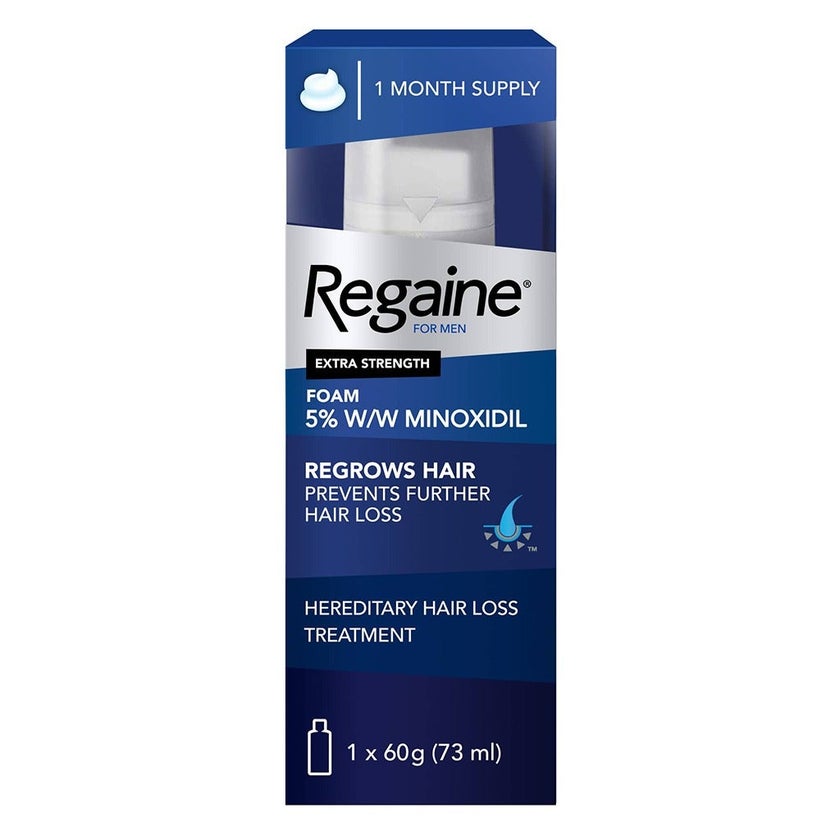 Regaine For Men 5% Extra Strength Topical Hair Regrowth Foam 73ml