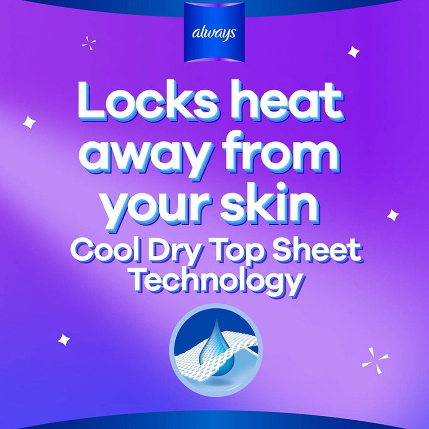 Always Cool & Dry, No Heat Feel, Maxi Thick, Large Sanitary Pads With Wings, Pack of 30's