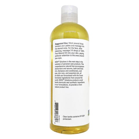 Now Solutions 100% Pure Sweet Almond Moisturizing Oil 473ml