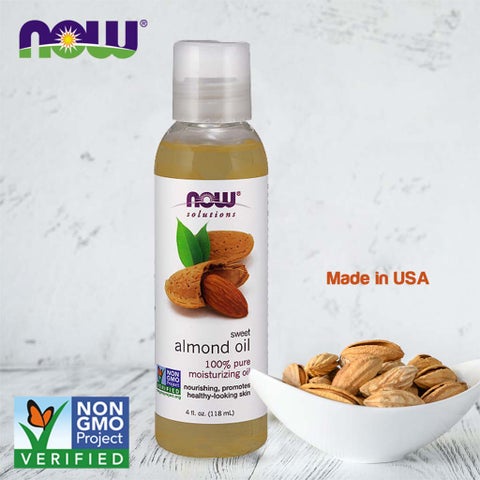 ناو سلوشنز زيت اللوز الحلو المرطب النقي 100% 118 مل
