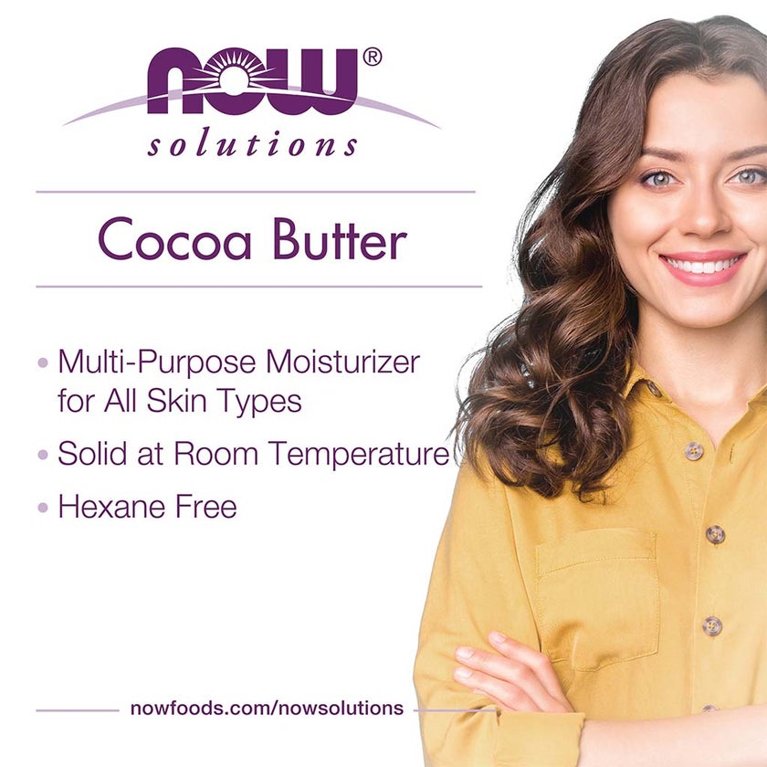 Now Solutions Cocoa Butter 100% Pure Multi Purpose Moisturizer 198g
