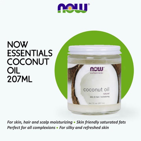 Now Solutions Natural Coconut Oil For Skin & Hair Revitalizing 207ml