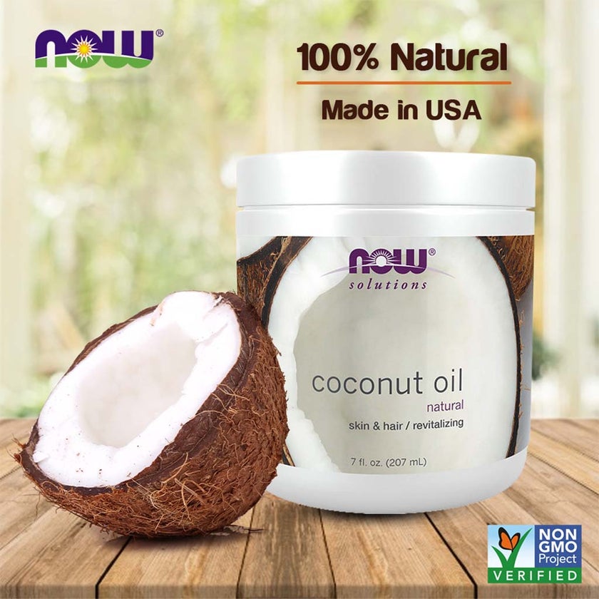 Now Solutions Natural Coconut Oil For Skin & Hair Revitalizing 207ml