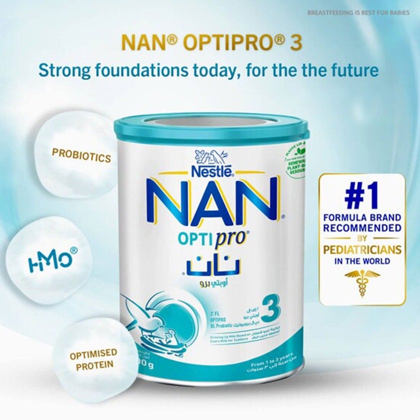 Nestle Nan Optipro 3 Toddlers Milk Formula 1-3 Years 800g