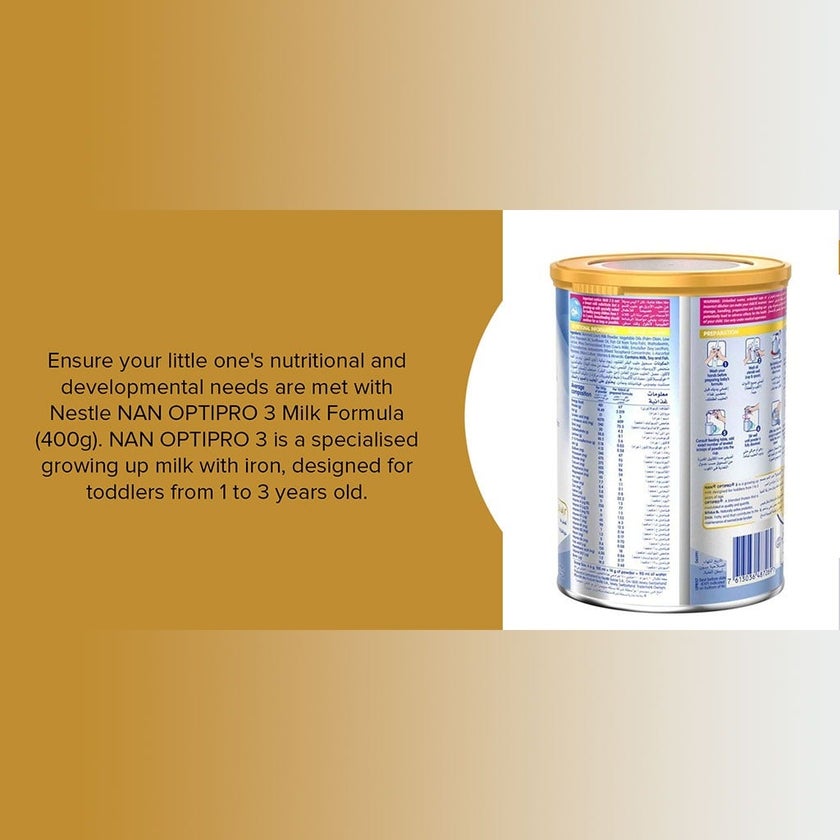 Nestle Nan Optipro 3 Toddlers Milk Formula 1-3 Years 800g