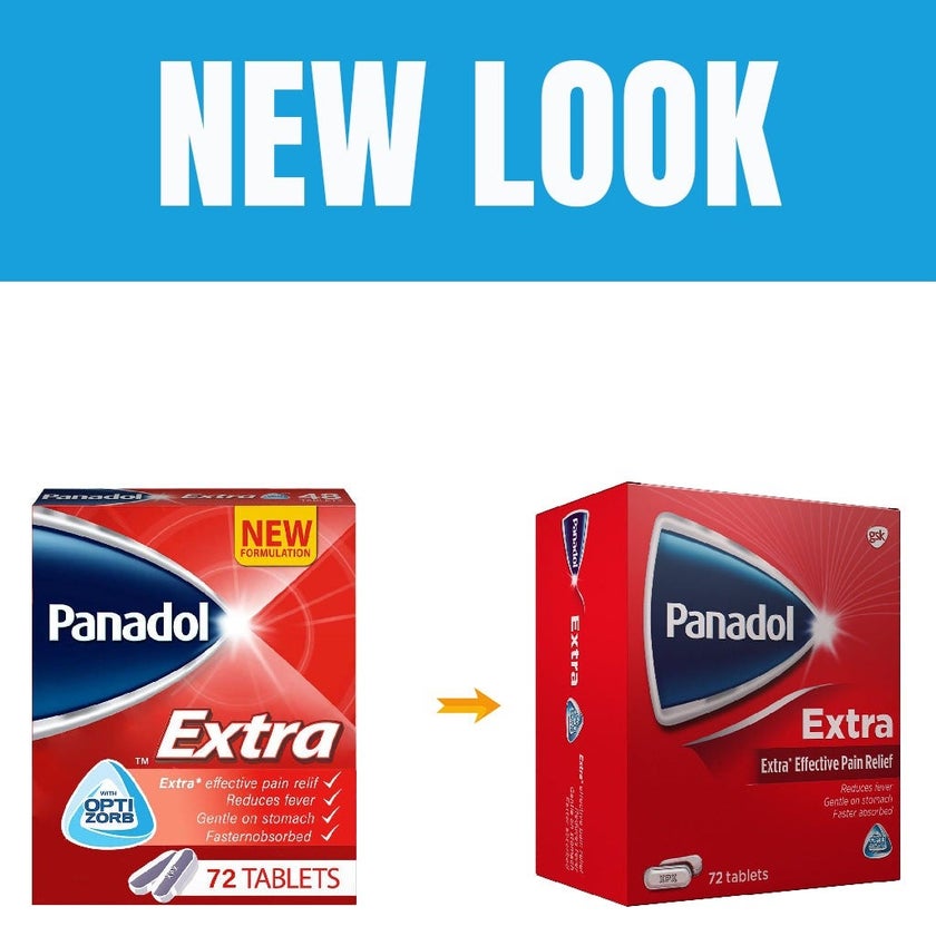 Panadol Extra Tablets For Fever And Pain Relief, Pack of 72's