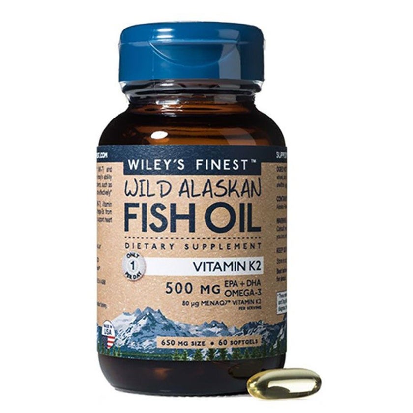 Wiley’s Finest Omega 3 with Vitamin K2 & D3 Softgels, Pack of 60's