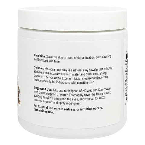 Now Solutions Moroccan Red Clay Facial Cleansing Powder 170g