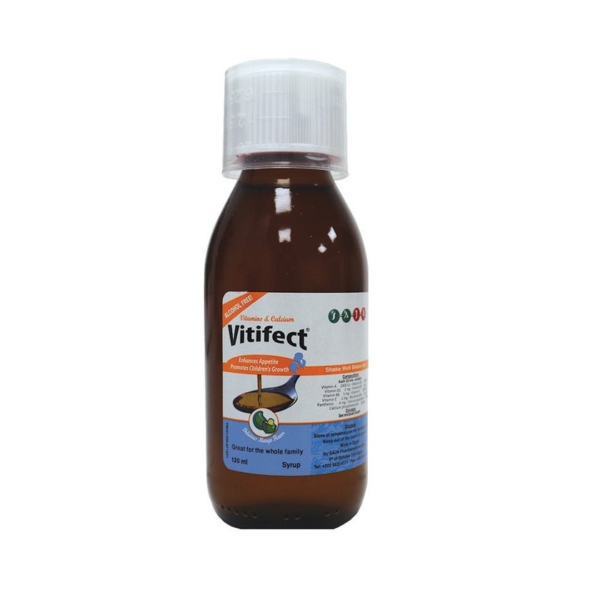 Vitifect Multivitamin and Calcium Syrup For Children and Adults 120ml