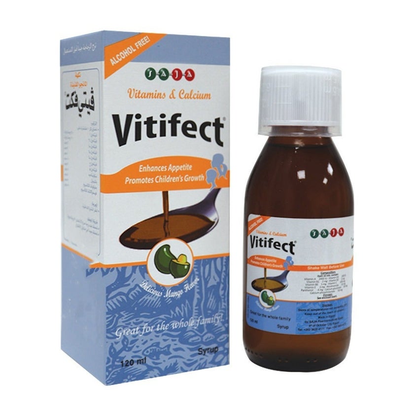 Vitifect Multivitamin and Calcium Syrup For Children and Adults 120ml