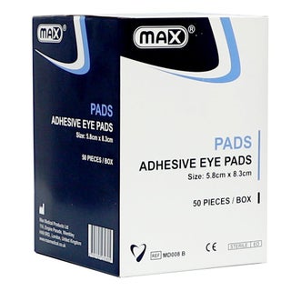 Max Adhesive Sterile Eye Pads 5.8 x 8.3cm, Pack of 50's