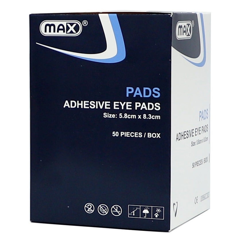 Max Adhesive Sterile Eye Pads 5.8 x 8.3cm, Pack of 50's