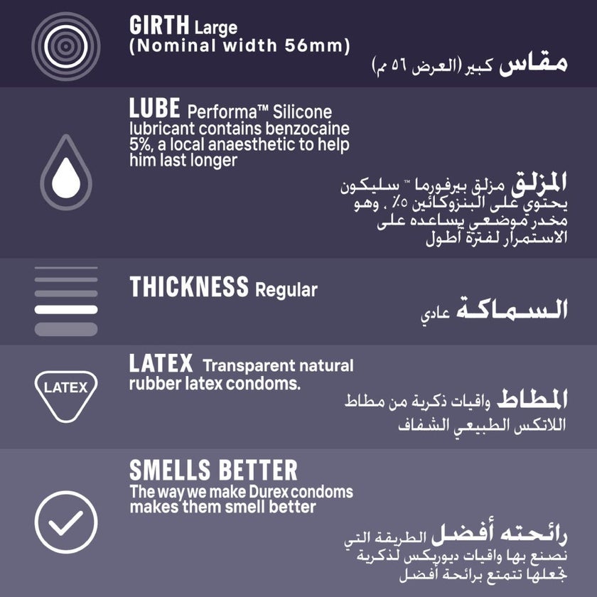 Durex Mutual Pleasure Condoms, Pack of 10's