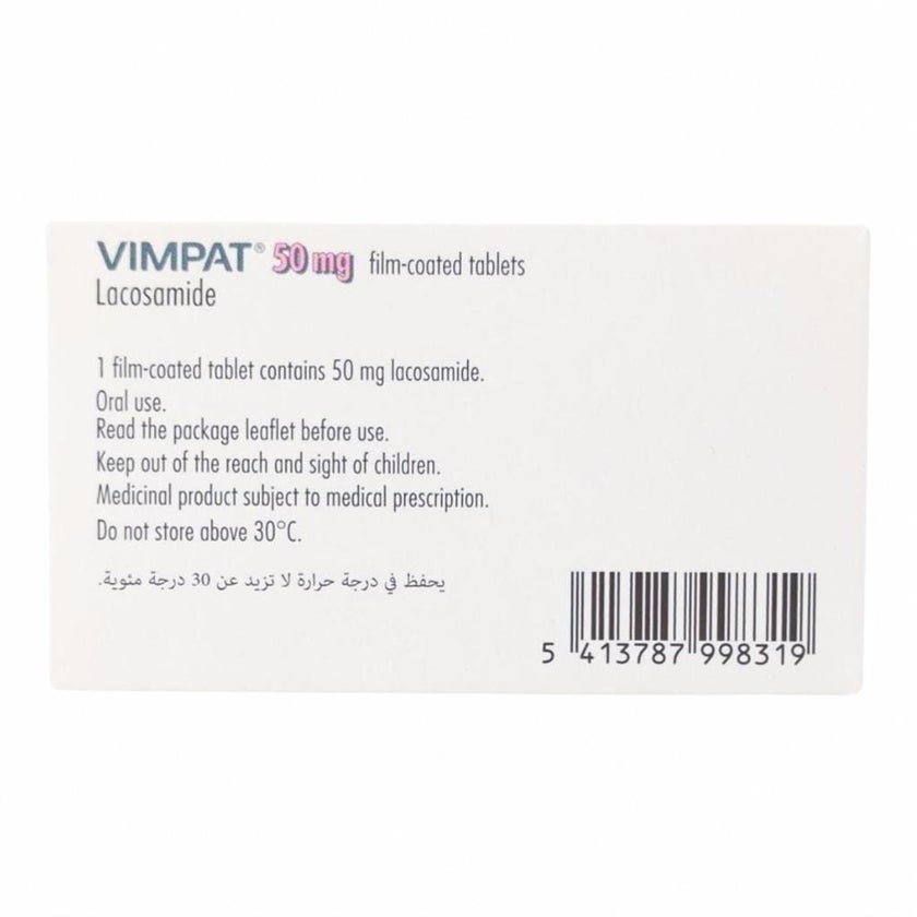 Vimpat 50mg Tablets, Pack of 14's