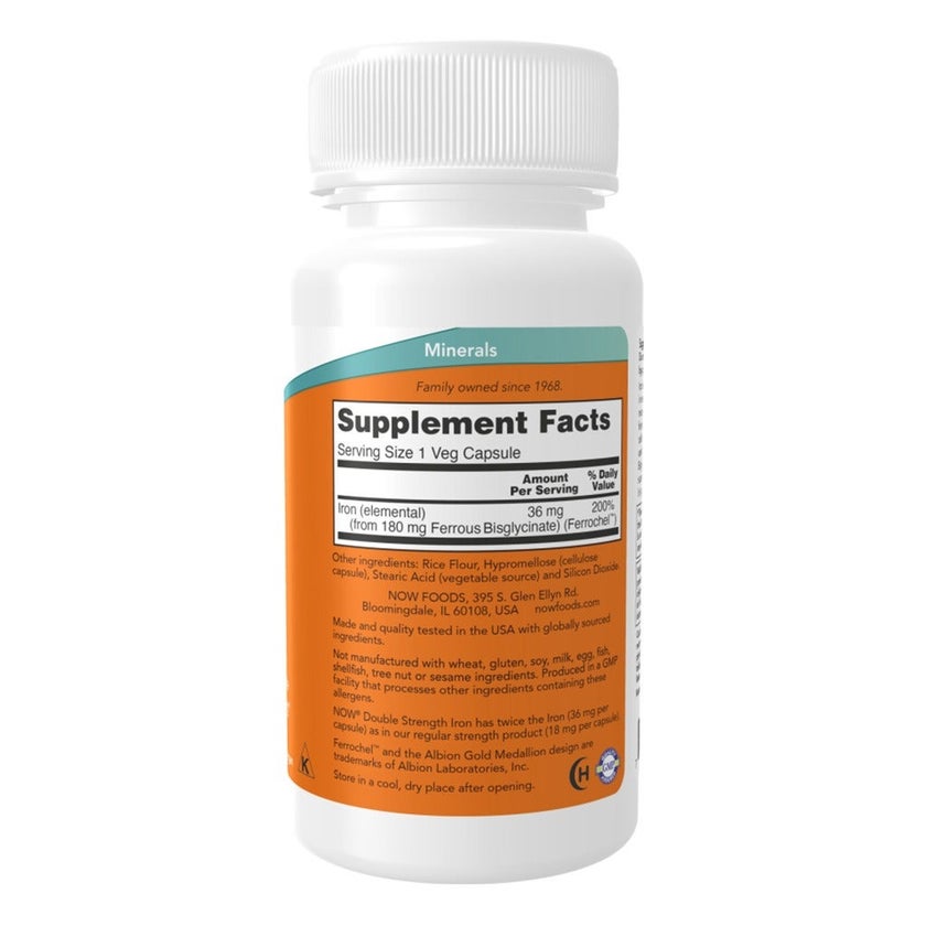 Now Double Strength Iron 36mg Veg Capsules, Pack of 30's