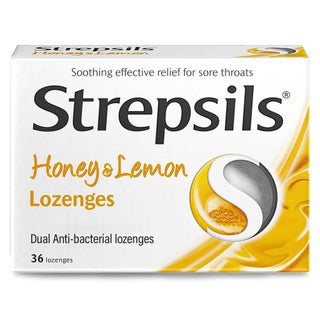Strepsils Honey & Lemon Lozenges For Sore Throat Pack of 36's