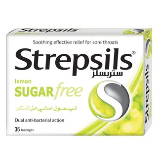 Strepsils Lemon Sugar Free Lozenges For Sore Throat, Pack of 36’s