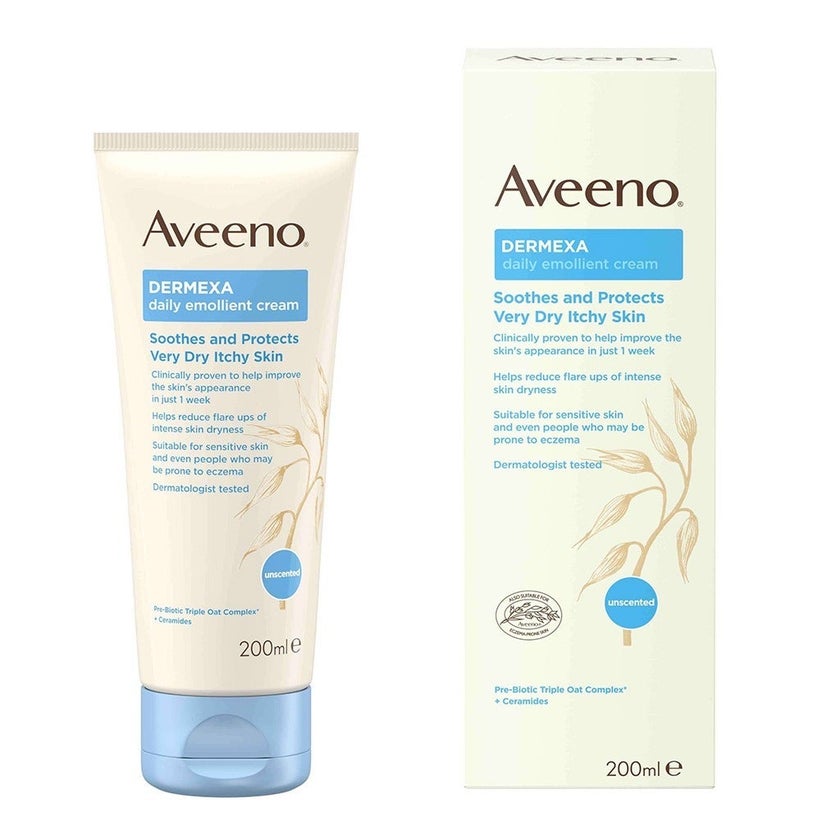 Aveeno Dermexa Daily Emollient Cream For very dry itchy skin 200ml