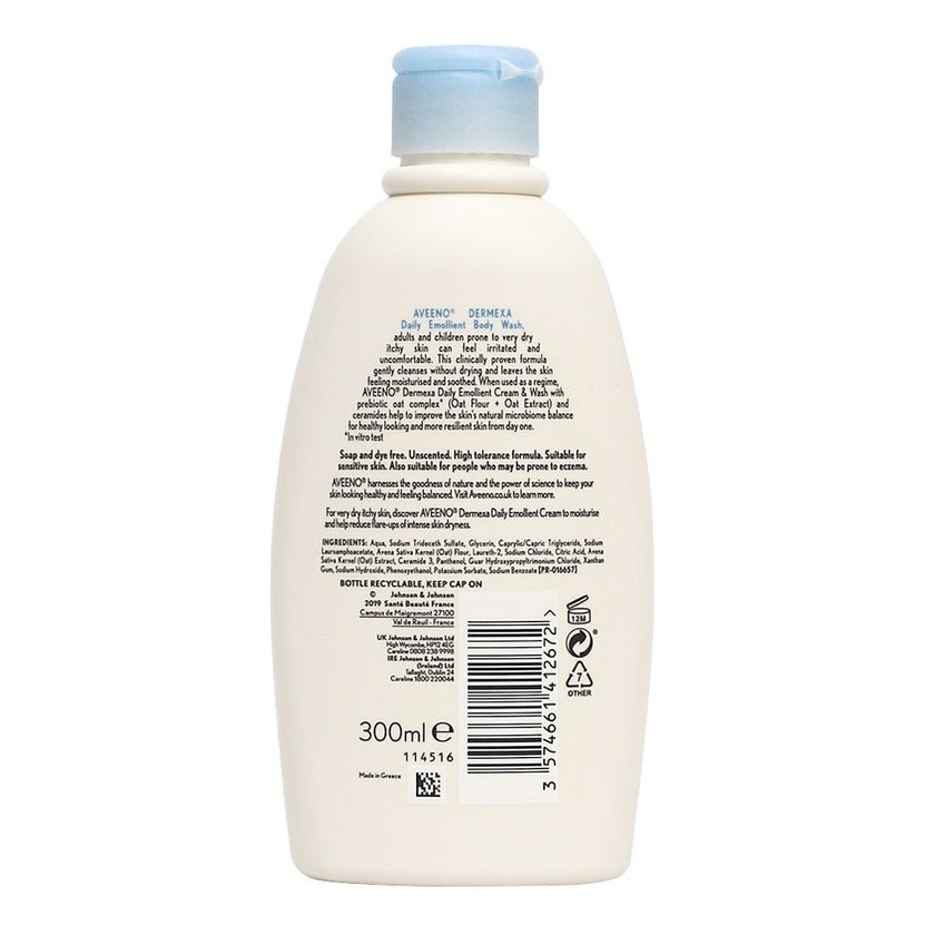 Aveeno Dermexa Daily Emollient Body Wash For very dry itchy skin 300ml