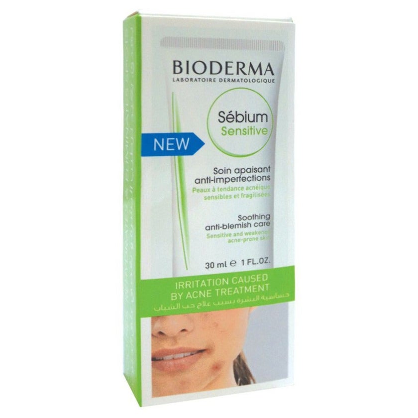 Bioderma Sebium Sensitive Soothing Anti-Blemish Care For Sensitive Acne-Prone Skin 30ml