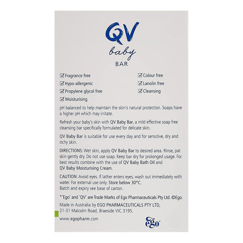 Ego QV Baby Soap, Soap Free Bar 100g