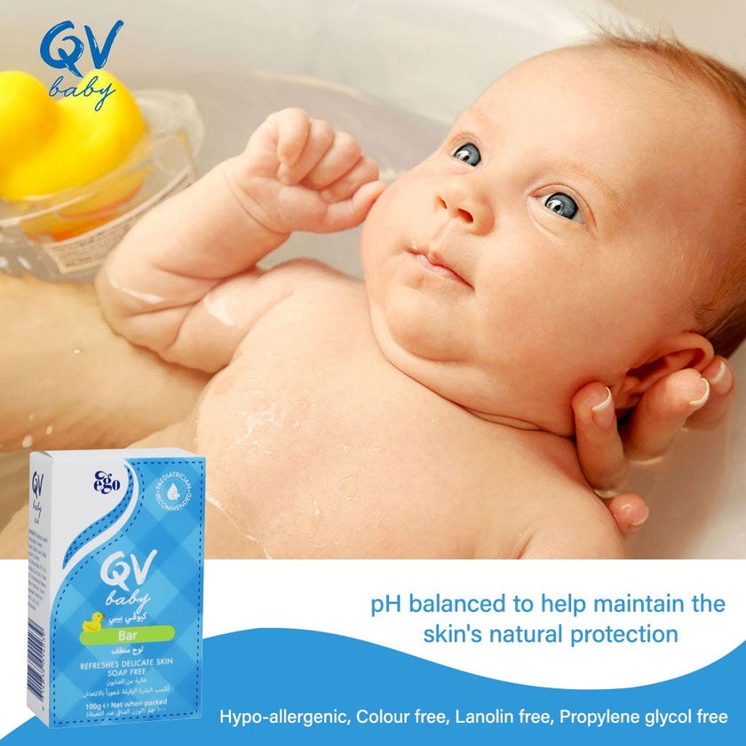 Ego QV Baby Soap, Soap Free Bar 100g