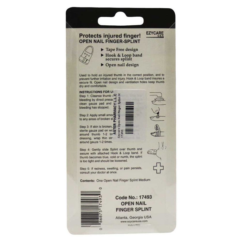 Ezycare Open Nail Finger Splint M 17493