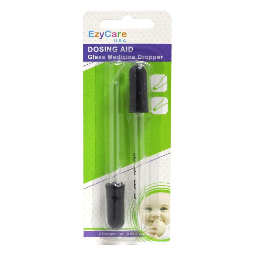 Ezycare Dosing Aid Glass Medicine Dropper 1ml, Pack of 2's - 11508