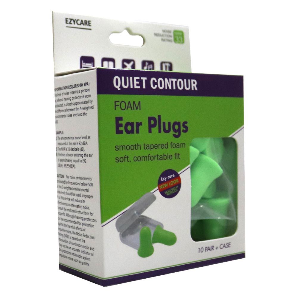 Ezycare Quiet Contour Ear Plugs 10 Pairs 10033 - myAster
