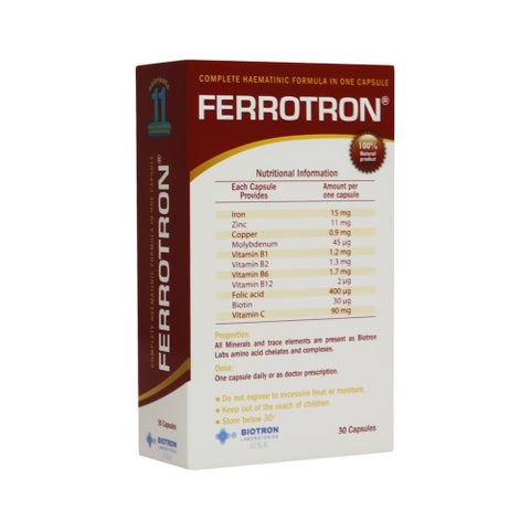Ferrotron Capsules 30's