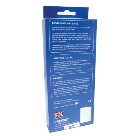 Profoot Flight Socks Silky Smooth Natural UK Size 4-8, 2 Pairs P72001