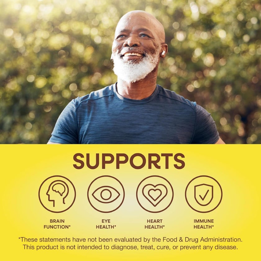 Alive 50+ Men's Multivitamin Gummies With Orchard Fruits & Garden Veggies, Pack of 60's