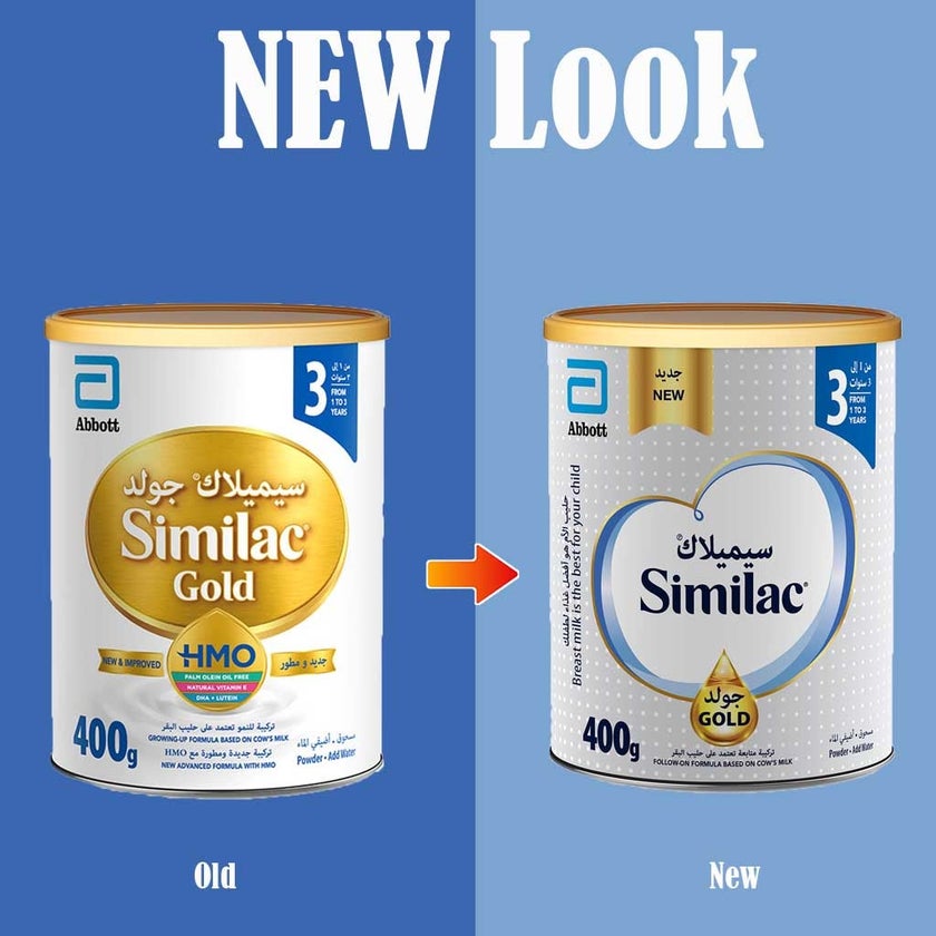 Similac Gold Stage 3 Toddlers Milk Formula For 1 To 3 Years 400g