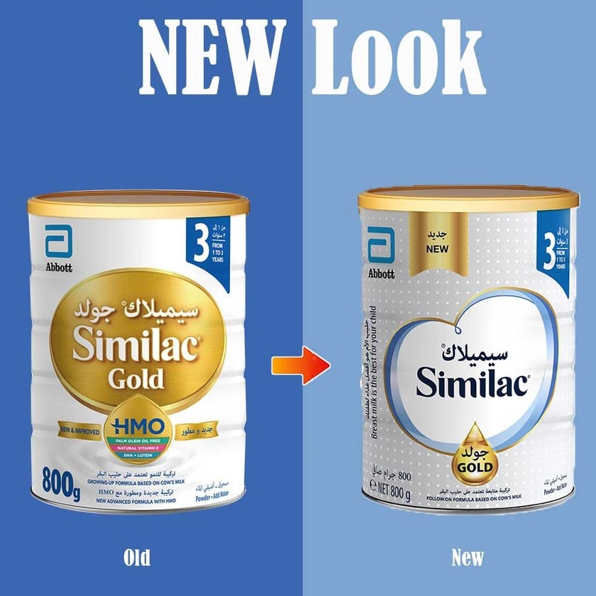 Similac Gold Stage 3 Toddlers Milk Formula For 1 To 3 Years 800g