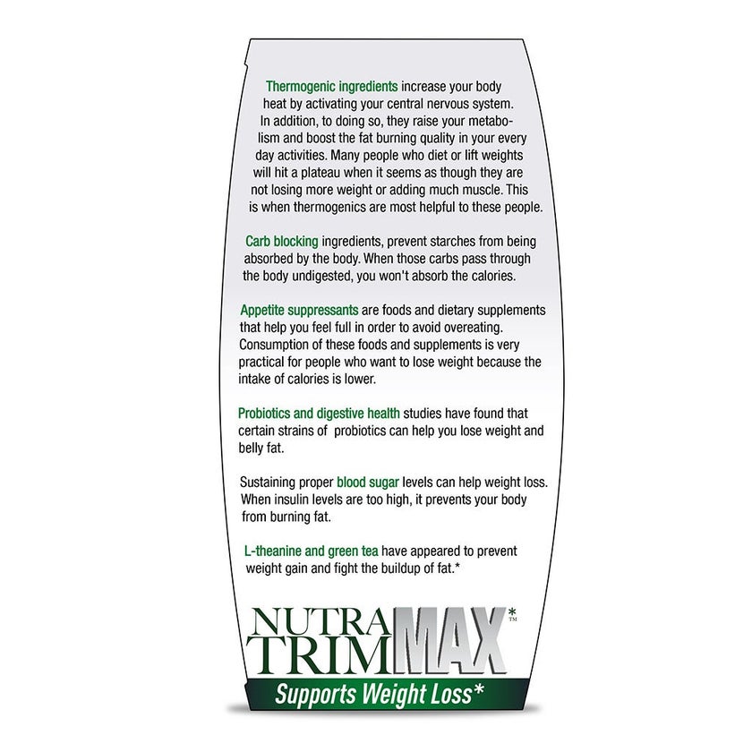 Nature's Answer Nutra Trim Max Vegetarian Capsules For Weight Management, Pack of 180’s