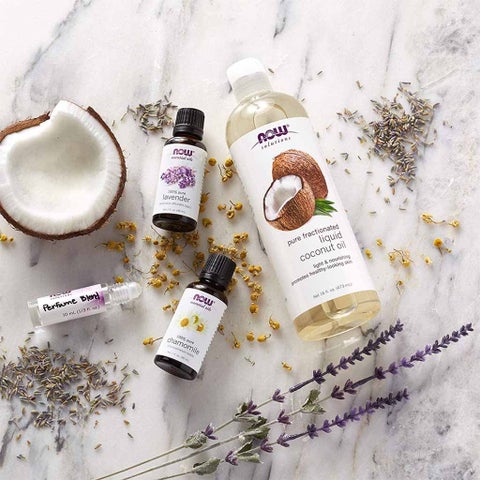 Now Solutions Pure Fractionated Liquid Coconut Oil For Dry Skin & Hair 475ml