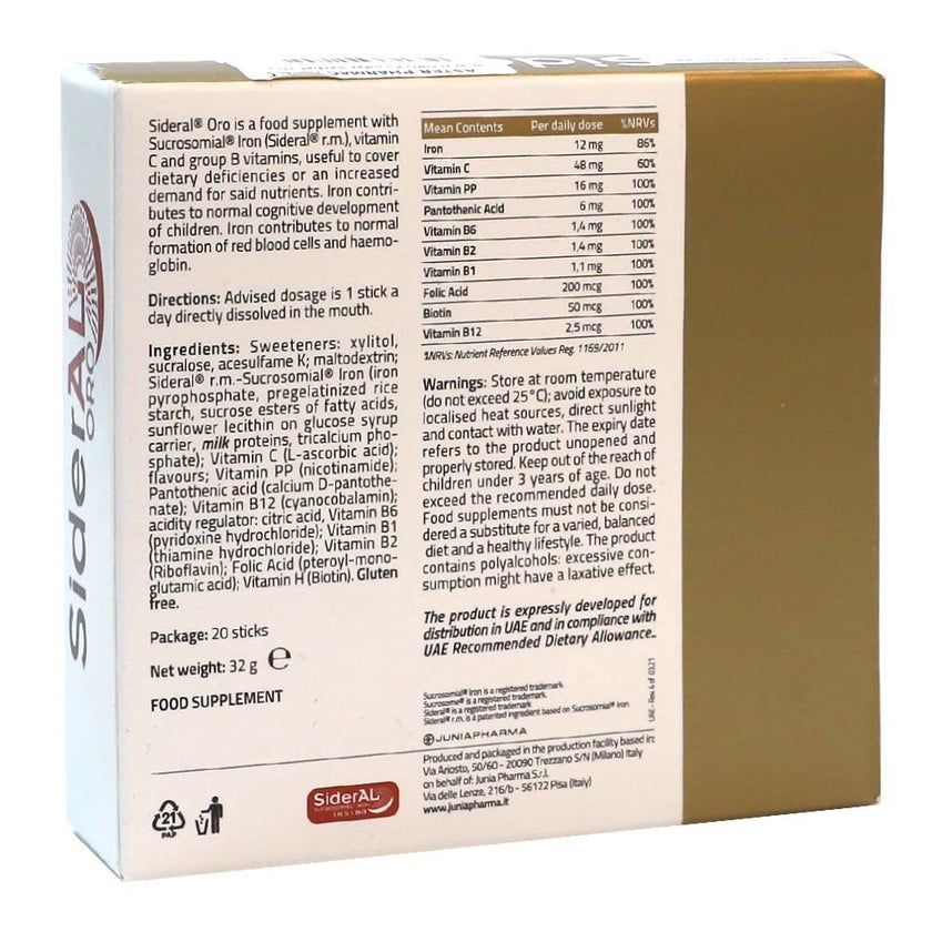 Sideral ORO Powder Sachet, Pack of 20's