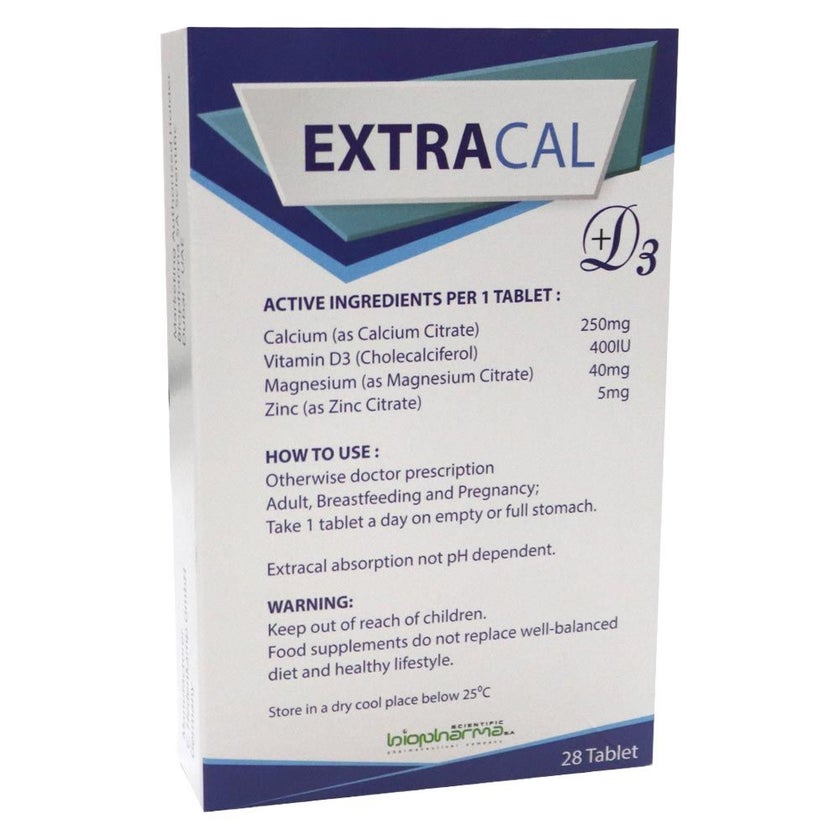 Extracal Calcium Citrate Tablets, Pack of 28's
