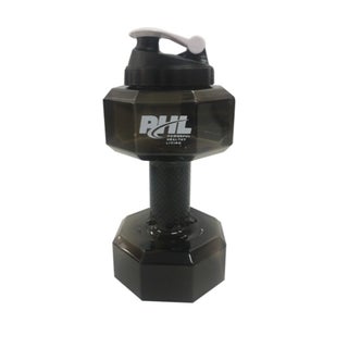 PHL Black Dumbbell Water Bottle 2.2L