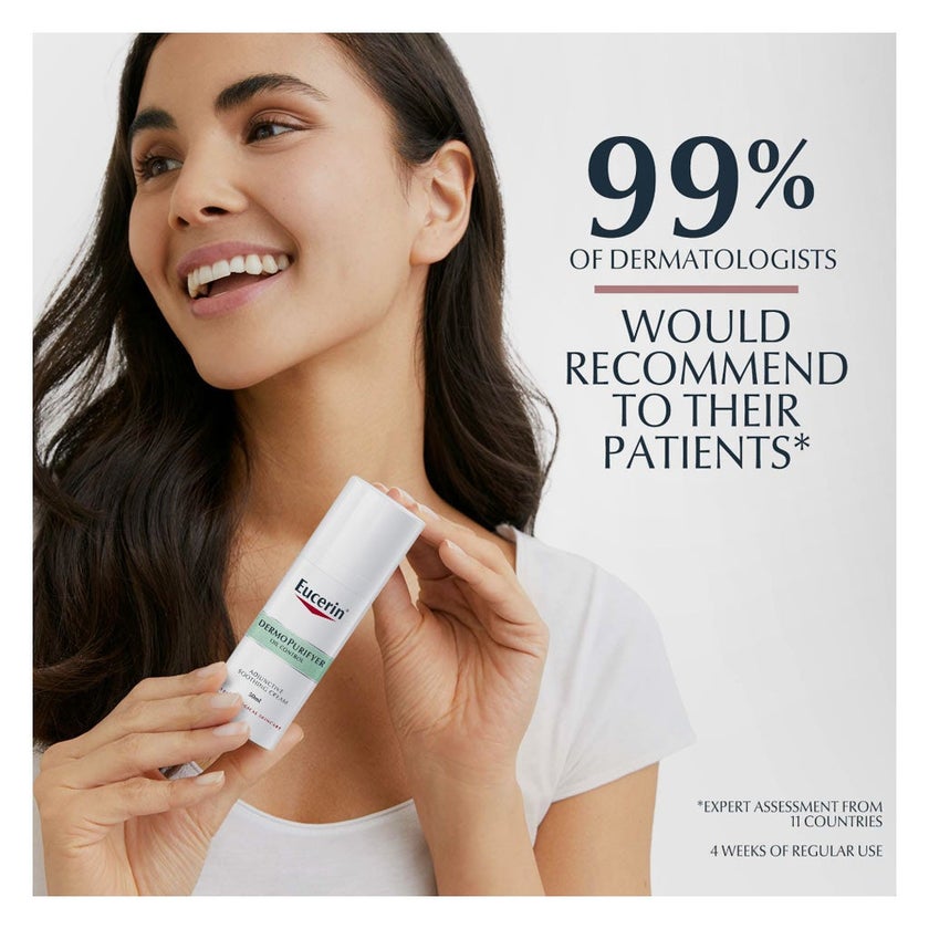 Eucerin Dermo Purifyer Oil Control Adjunctive Soothing Cream For Blemish Prone Skin 50ml