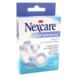 3M Nexcare Clear Waterproof Assorted Bandages, Pack of 30's