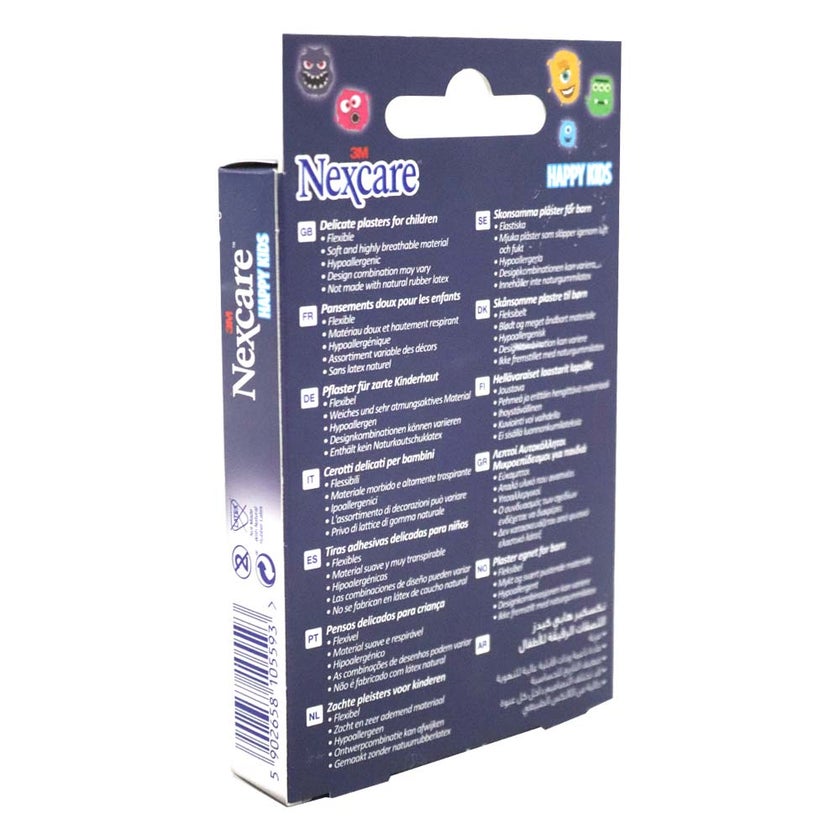 3M Nexcare Happy Kids Plasters Monster, Pack of 20's